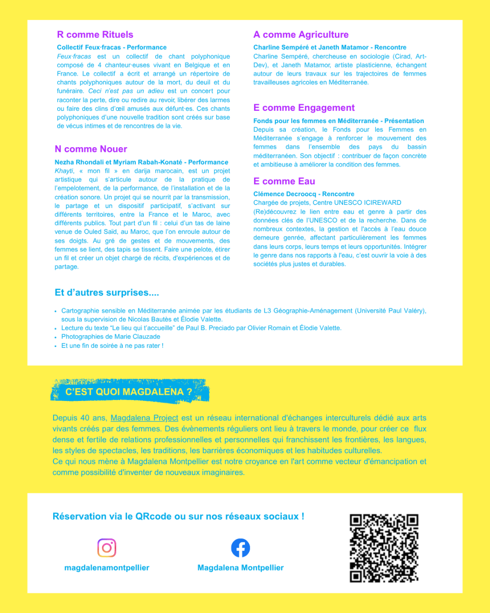 Information about the Magdalena Montpellier event on 8 November 2025